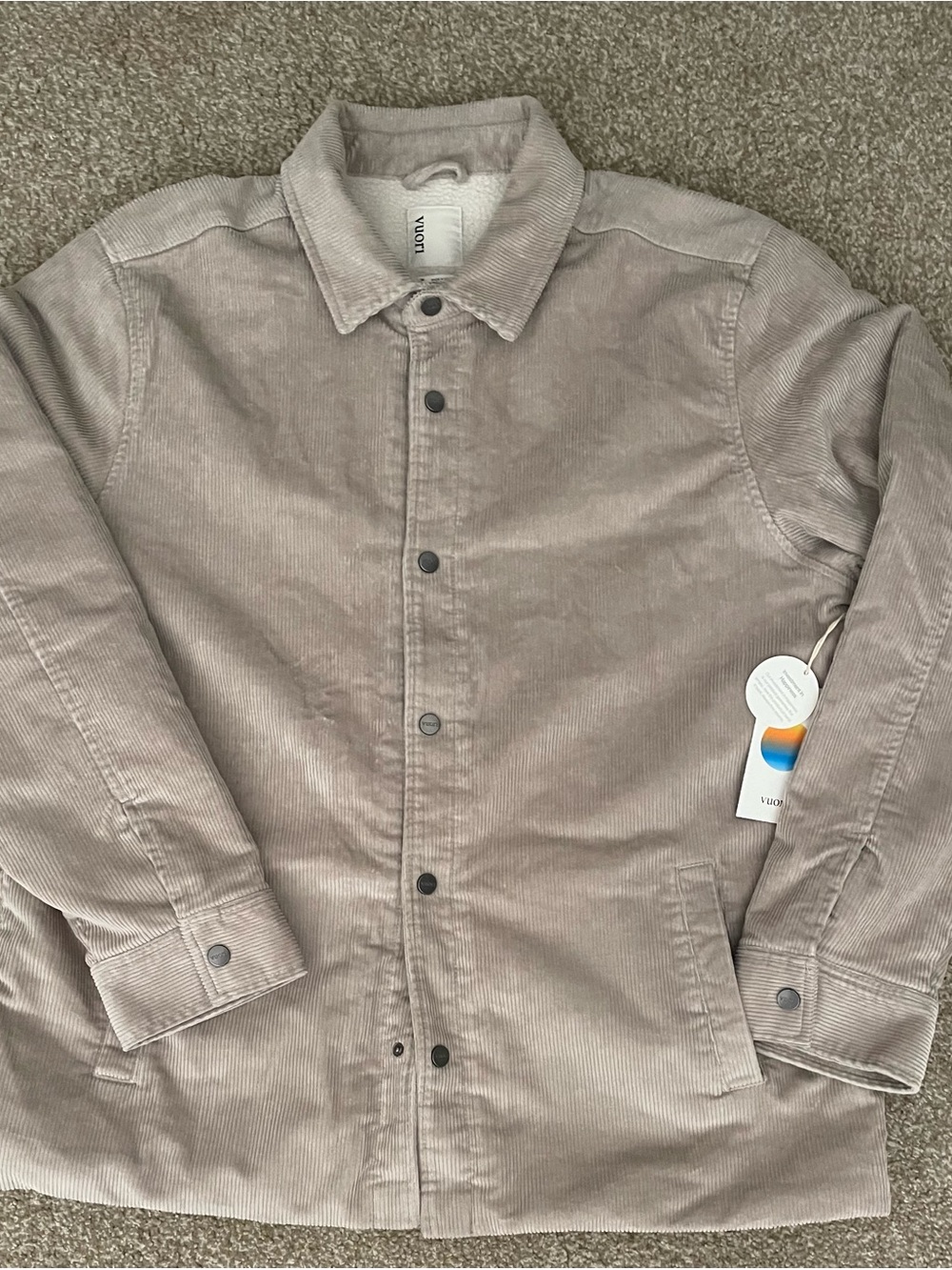 Vuori Men's Taupe-Corduroy Shirt Jacket